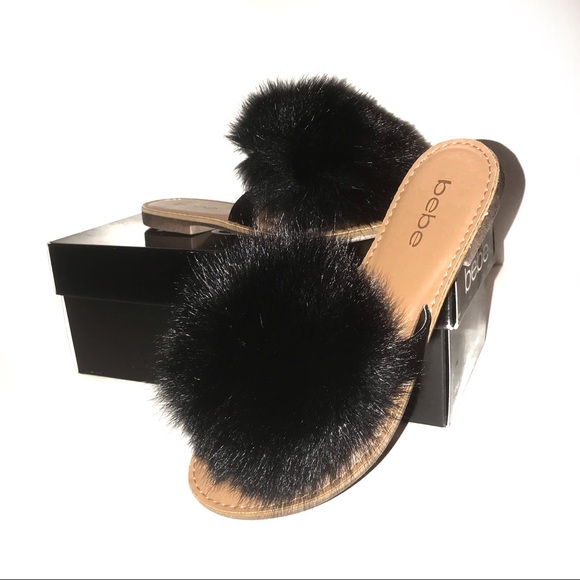 bebe katerina pom pom thong flat sandals